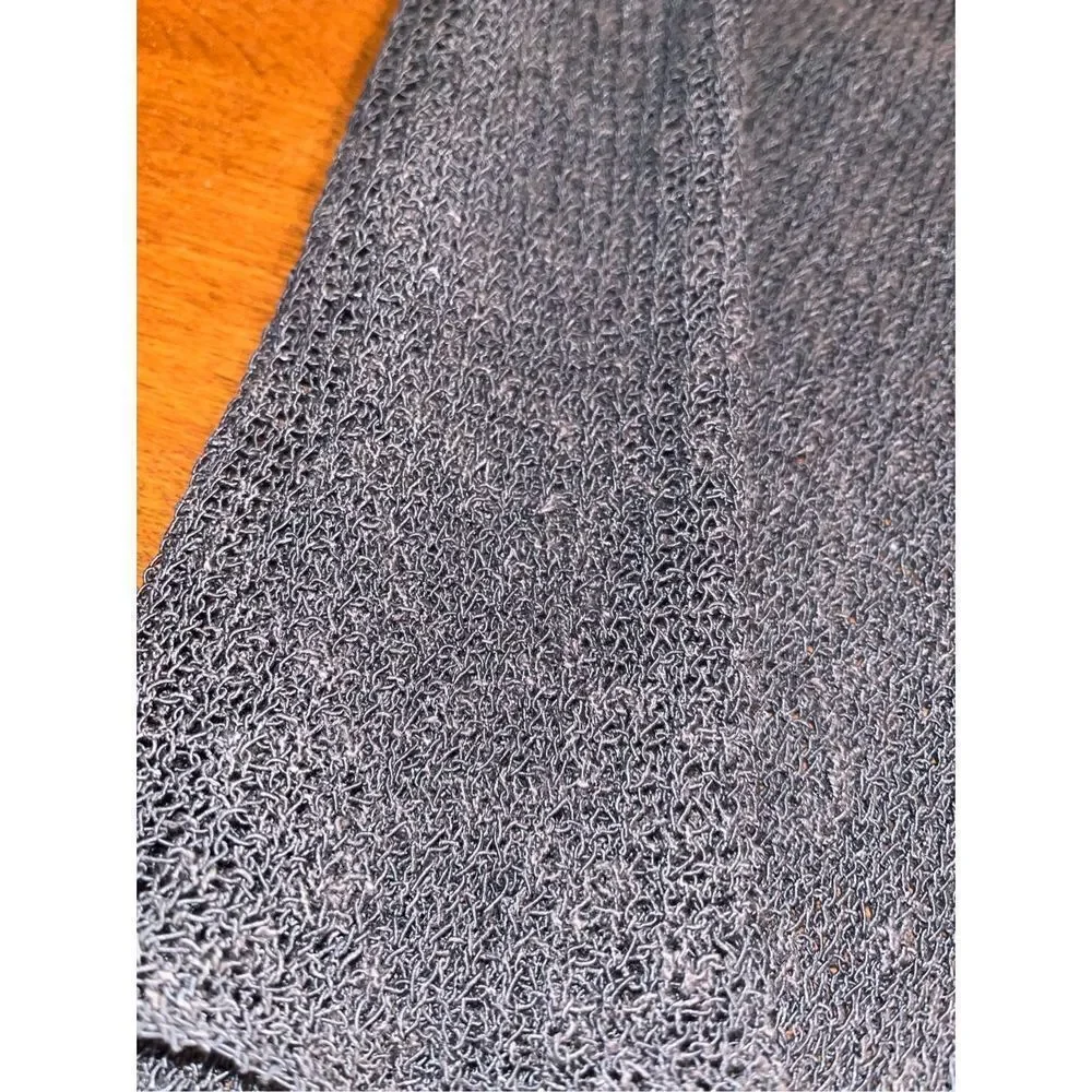 Eileen Fisher Small Gray Loose Weave Cardigan see note - Picture 4 of 8